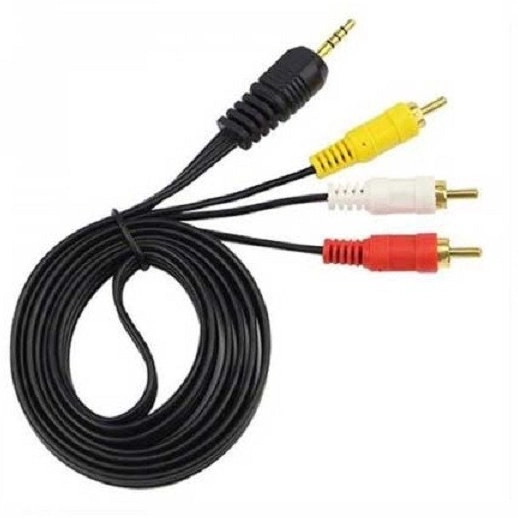 کابل فیش سه به یک تبدیل 1 به 3 فیش ساپورت برای گیرندهای فورکی بلند مدل RCA (طول 110 سانت) با کیفیت بالا