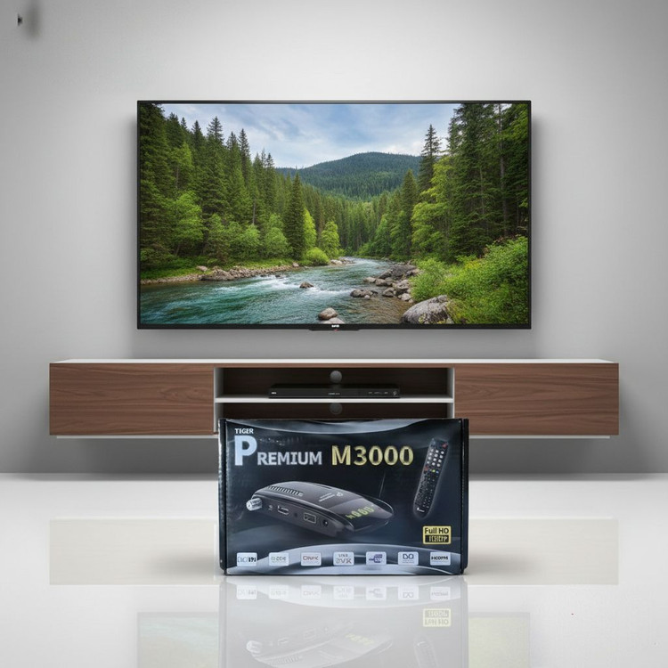 گیرنده دیجیتال برند پرمیوم مدل M3000 یک فول اچ دی قدرتمند با امکانات عالی و کنترل بزرگ پک اصلی پلمپ امارات