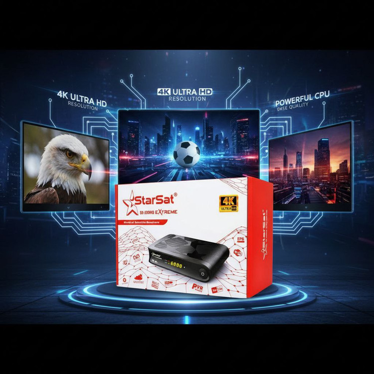 گیرنده خارق العاده استارست مدل 200 فورکی فول برد (برد بزرگ) پرچم دار بهترین تولید 4K استارست (اصلی) پلمپ کارخانه