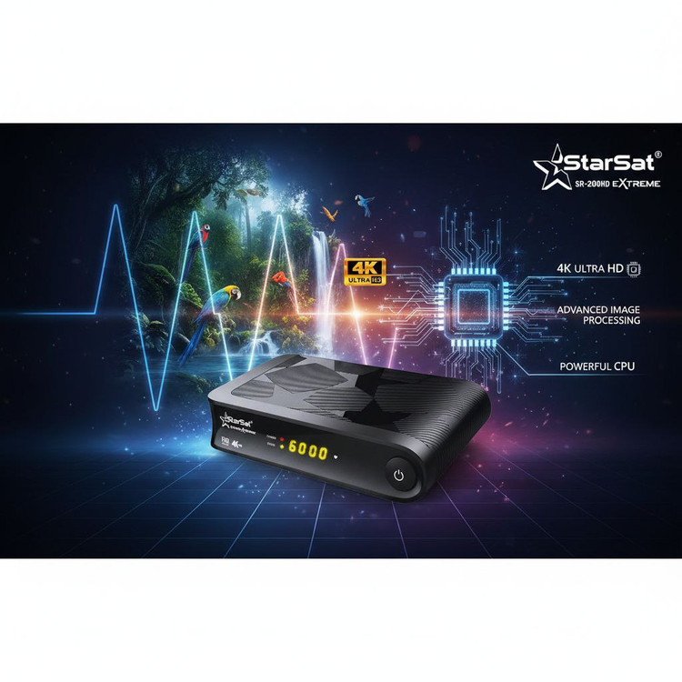 گیرنده خارق العاده استارست مدل 200 فورکی فول برد (برد بزرگ) پرچم دار بهترین تولید 4K استارست (اصلی) پلمپ کارخانه