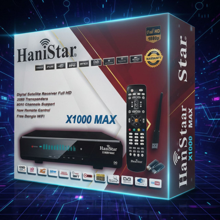 گیرنده دیجیتال هانی استار X1000 MAX مشابه کیفیت تصویر و ساخت استارمکس ( طراحی شده برای پردازش فوقالعاده تصاویر فول اچ دی ) چیپست تصویر تایوانی