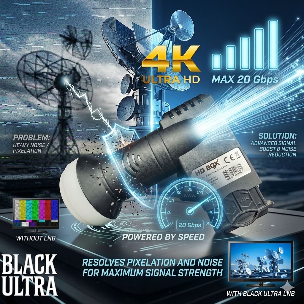 ال بلک الترا 3116 اچ دی باکس 4K با قابلیت افزایش سیگنال HDBoX black ultra (اصل) پلمپ