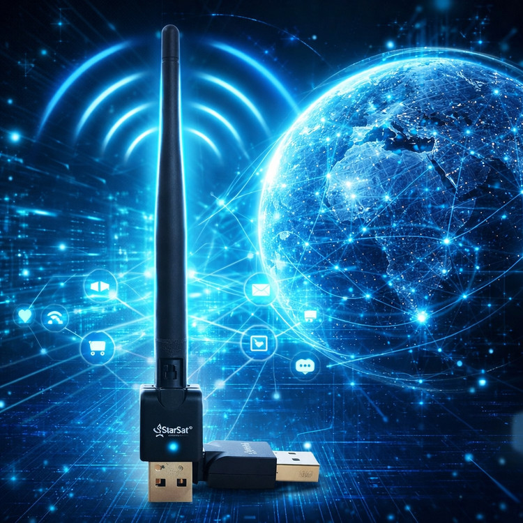فلش دانگل وای فای استارست wifi starsat اصلی چراغ دار فابریک