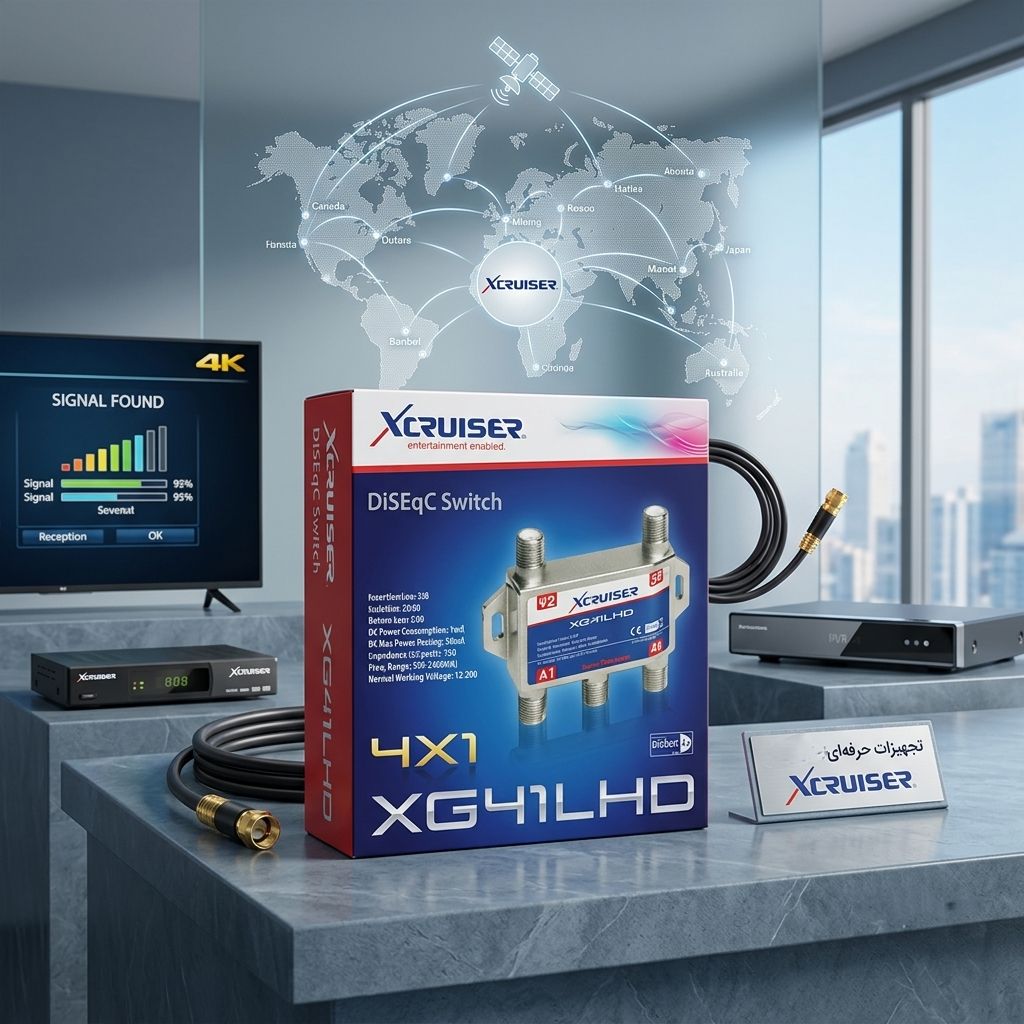 سوییچ ایکس کروزر 4 به 1 درجه یک Xcruiser برند ایکس کروزر اصلی ساپورت فورکی