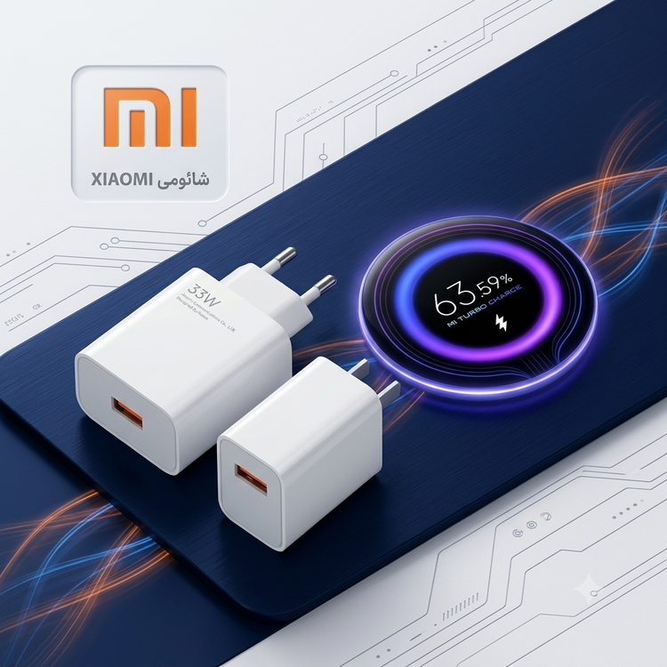 شارژر شیائومی توان 33 وات دو پین اصلی آداپتور XIAOMI اورجینال 33 W
