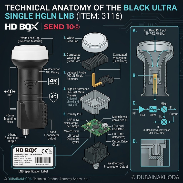 ال بلک الترا 3116 اچ دی باکس 4K با قابلیت افزایش سیگنال HDBoX black ultra (اصل) پلمپ